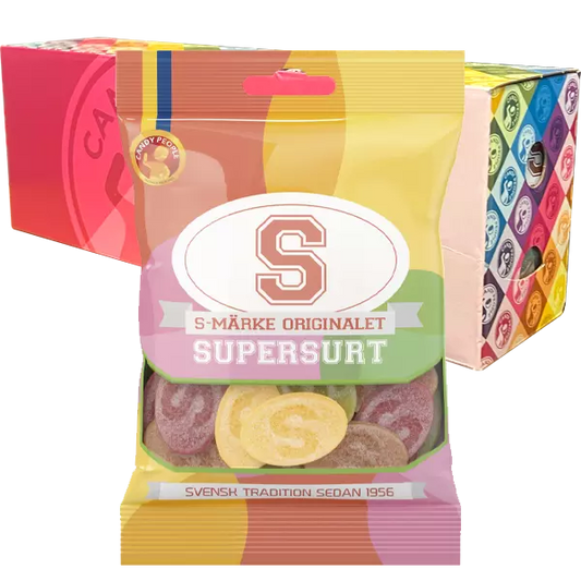 S-Märke Supersour 80g x 18 pcs