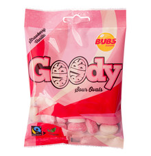 Bubs Goody Sour Ovals Strawberry Vanilla.