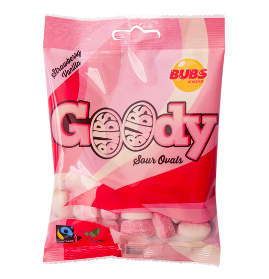 Bubs Goody Sour Ovals Strawberry Vanilla.