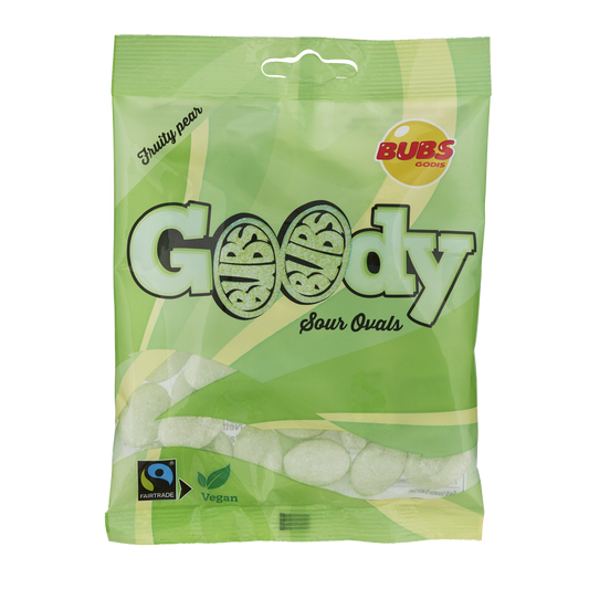 Bubs Goody Sour Ovals Fruity Pear 90g