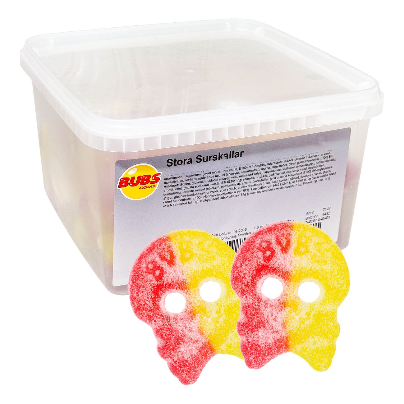 Bubs Giant Sour Skulls Big Pack 3,2 kg